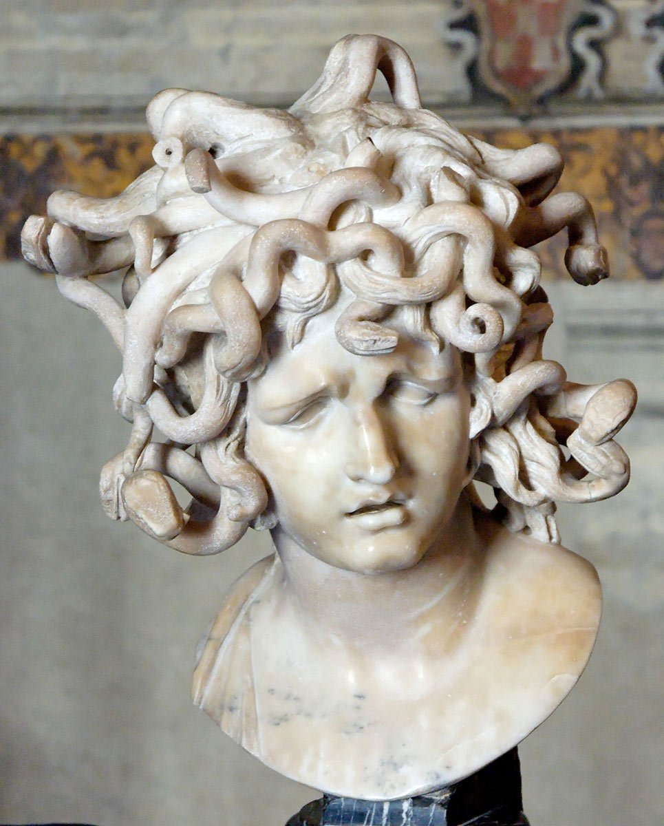 Gian Lorenzo Bernini, The Medusa, 1640s. Carrara marble. Musei Capitolini, Rome