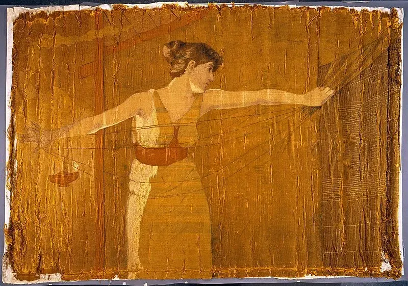 Embroidered panel: Penelope Unraveling Her Work at Night, 1886 - modern depictions have presented her less modestly…