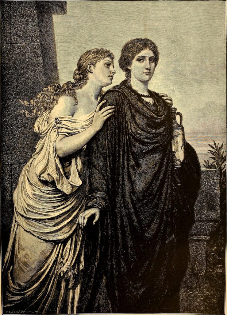 Antigone and Ismene by Emil Teschendorff (1892).