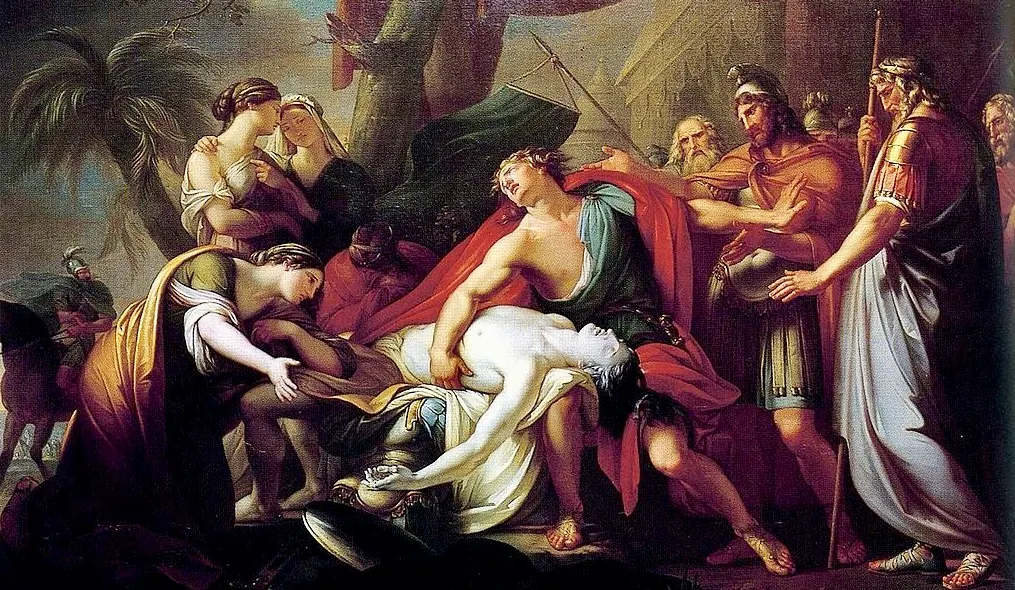 Achilles Lamenting the Death of Patroclus by Gavin Hamilton the National Galleries of Scotland
